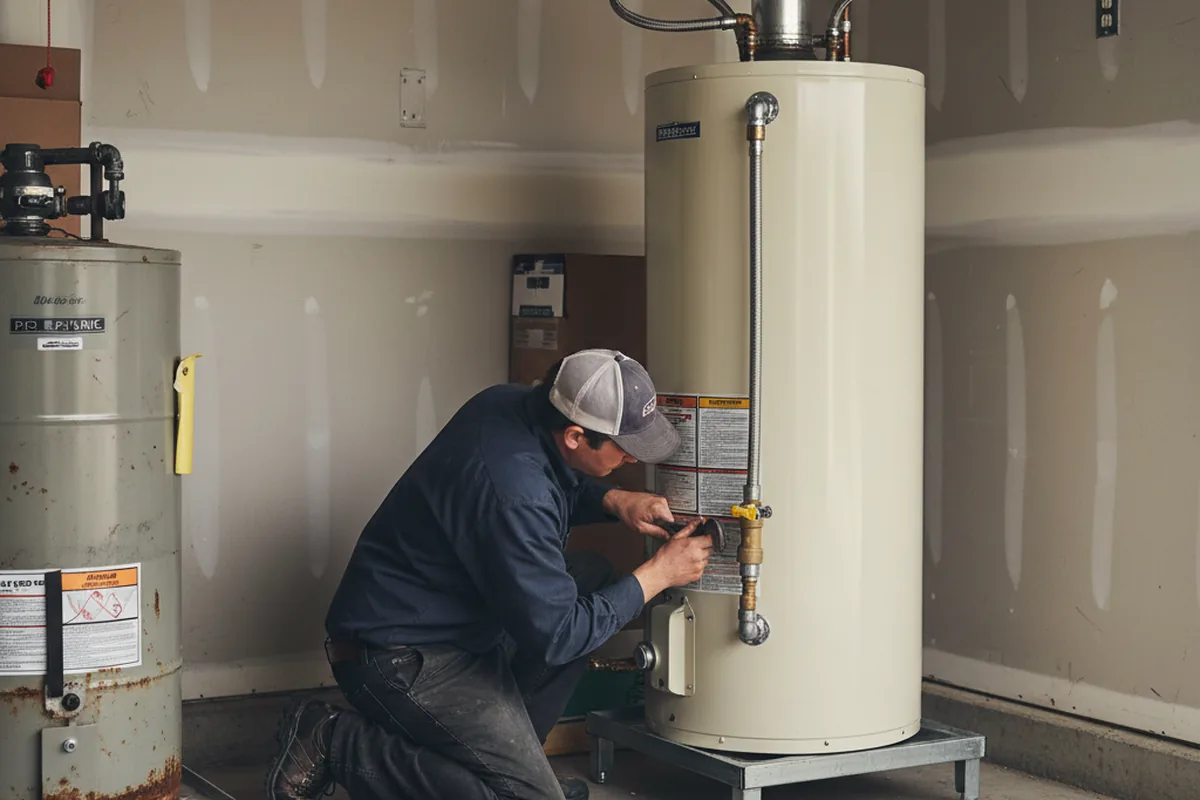 Water heater and shutoff valve replacement in Shalimar